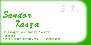 sandor kasza business card